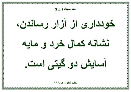 نمایه رهنمود امام علی بن الحسین سلام الله علیه