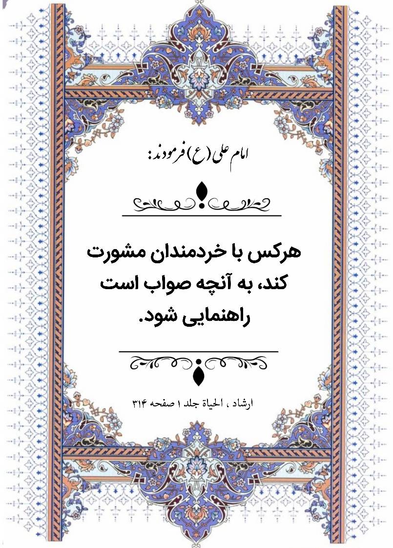 نظریه و رهنمود حضرت امام علی سلام الله علیه
