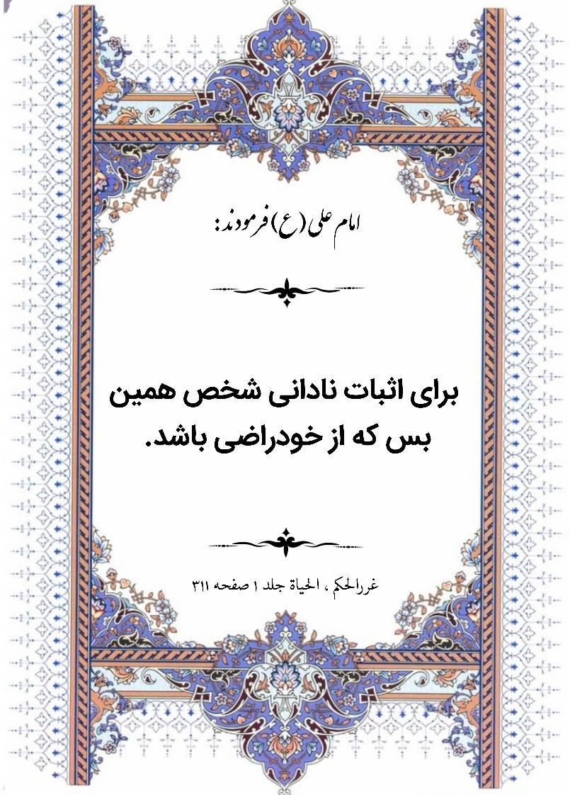 نظریه و رهنمود حضرت امام علی سلام الله علیه