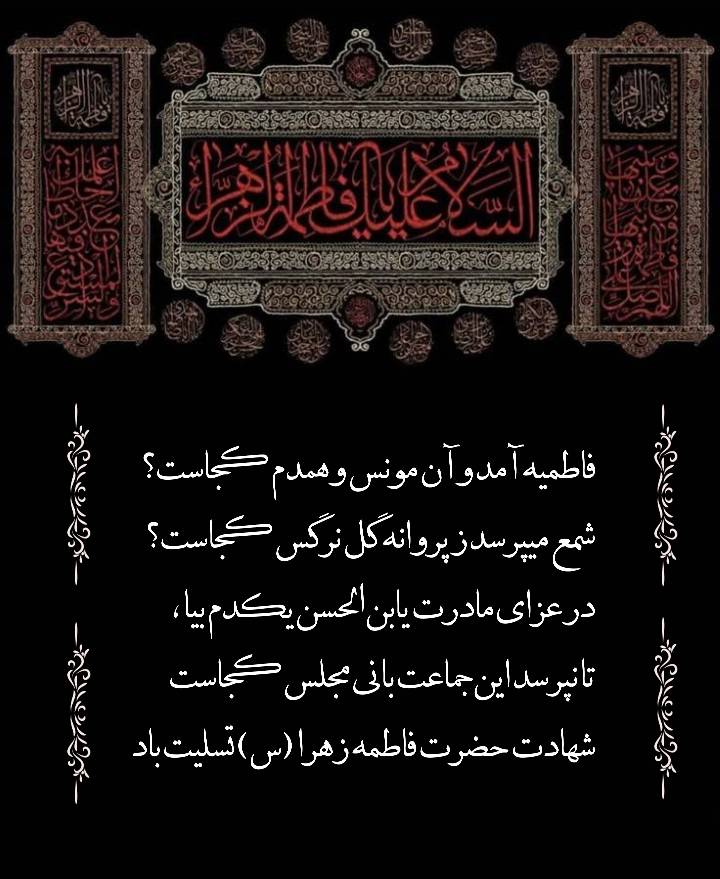 نمایه  بزرگان جهان مناسبت دهه فاطمیه